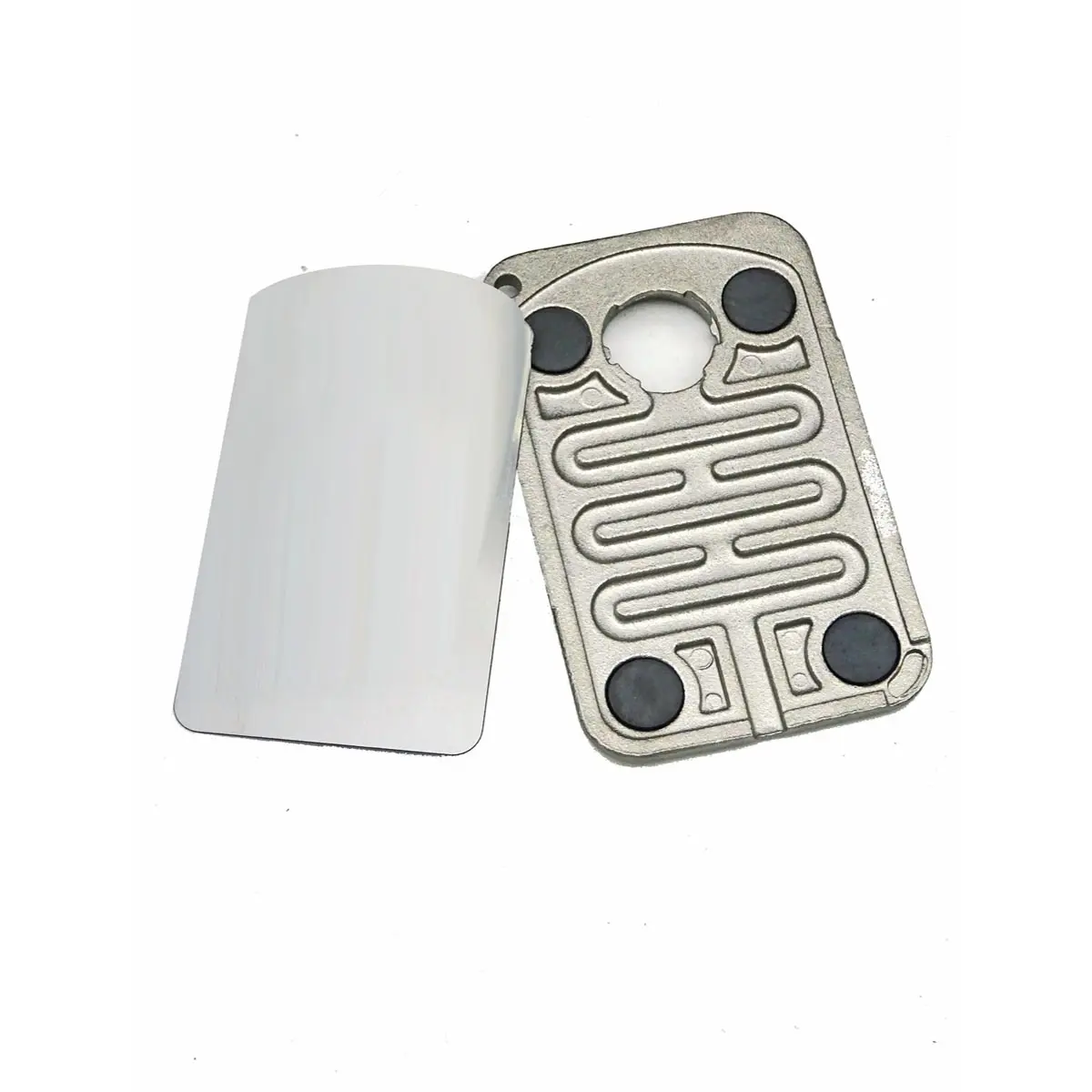 Silver Palm Leaf pipa magnética