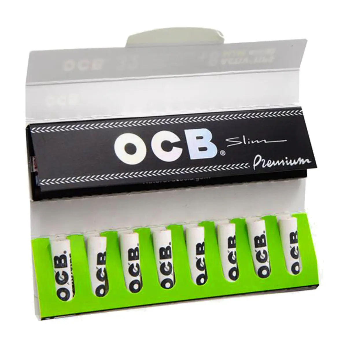OCB Premium Kingsize Slim + 8 filtros de carbón activado de 7 mm