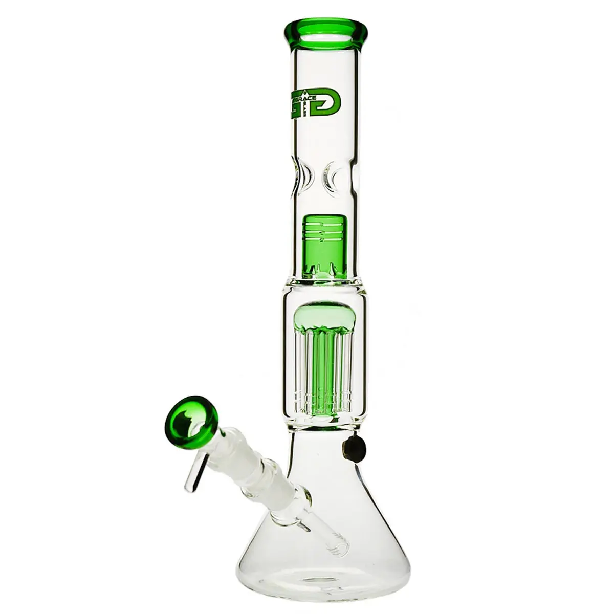 Grace bong de cristal "Prurient Green Penny" 35cm