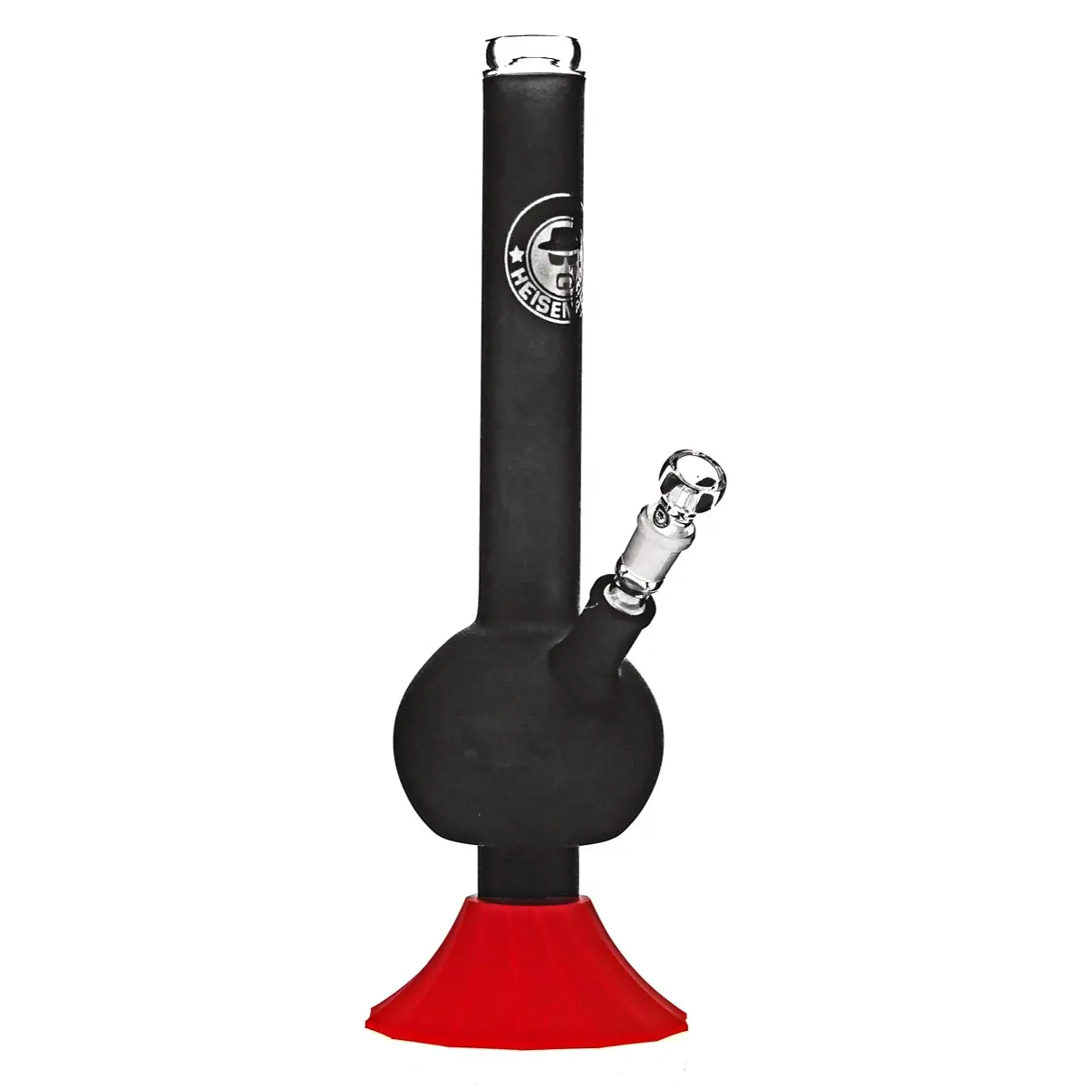 Bong de vidrio Heisenberg con base de silicona 'Black Skyler' 