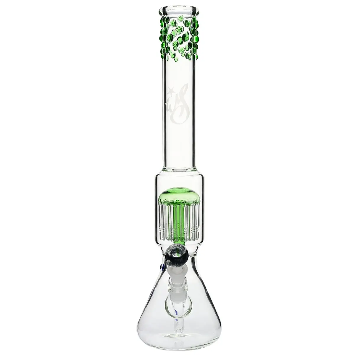 Weedstar Messias Illusion Perc Verde con 12 brazos