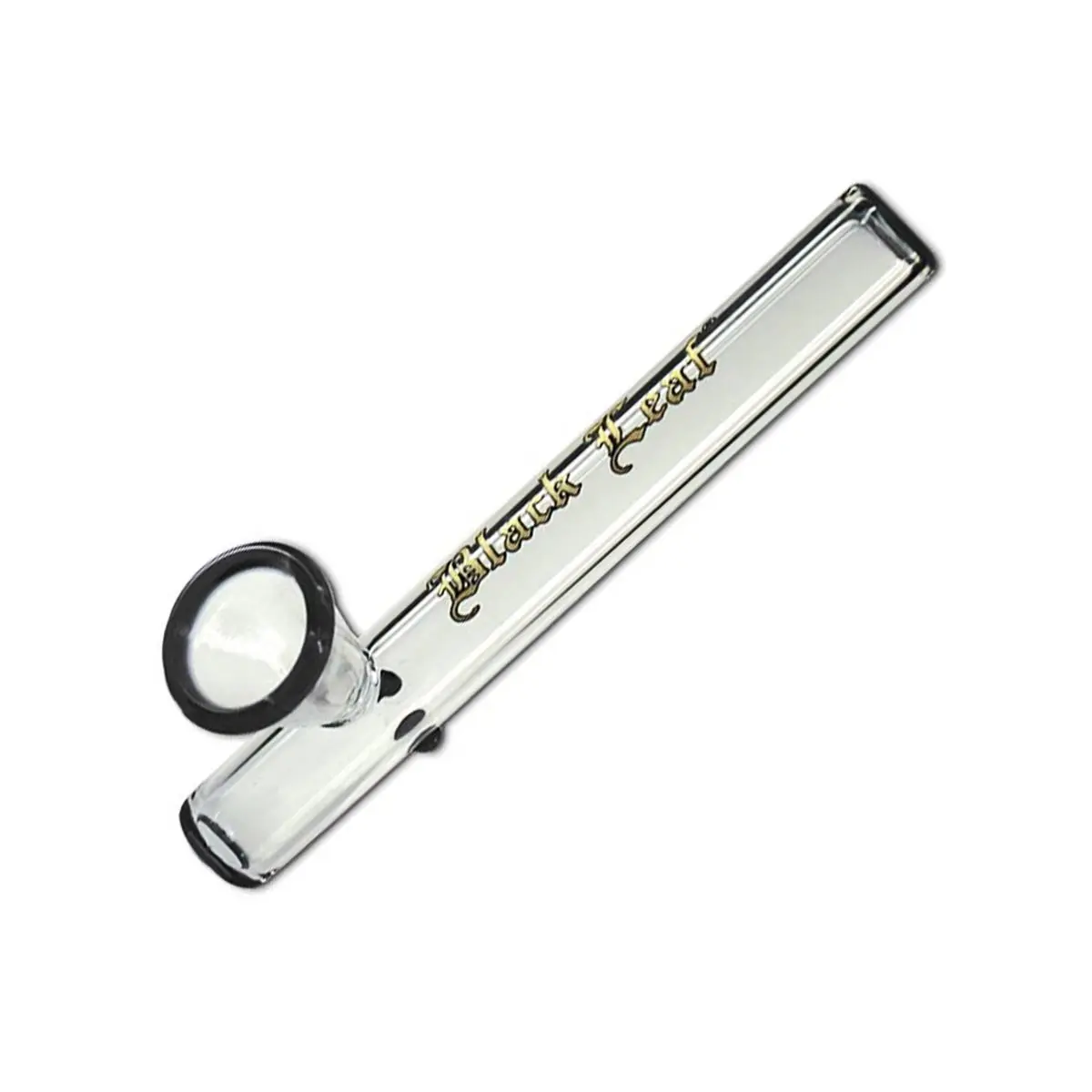 Black Leaf Kawumm pipa de cristal negro