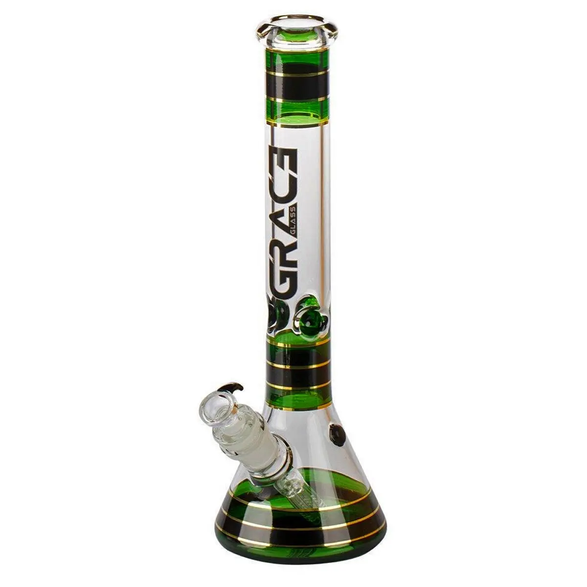 Grace Glass Bong 'Striped Series' - verde