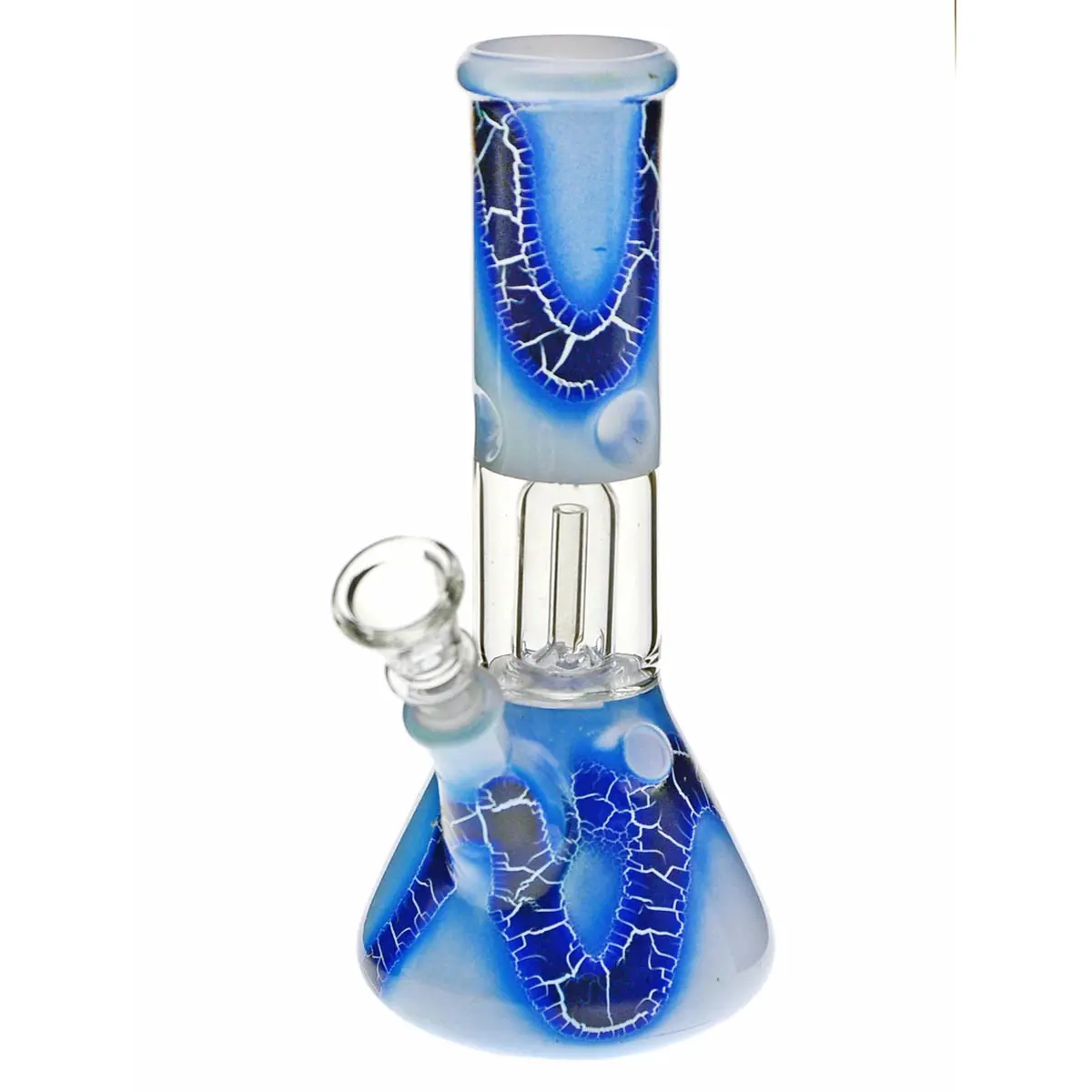 Bong de cristal de Black Leaf con percolador cúpula Snake azul