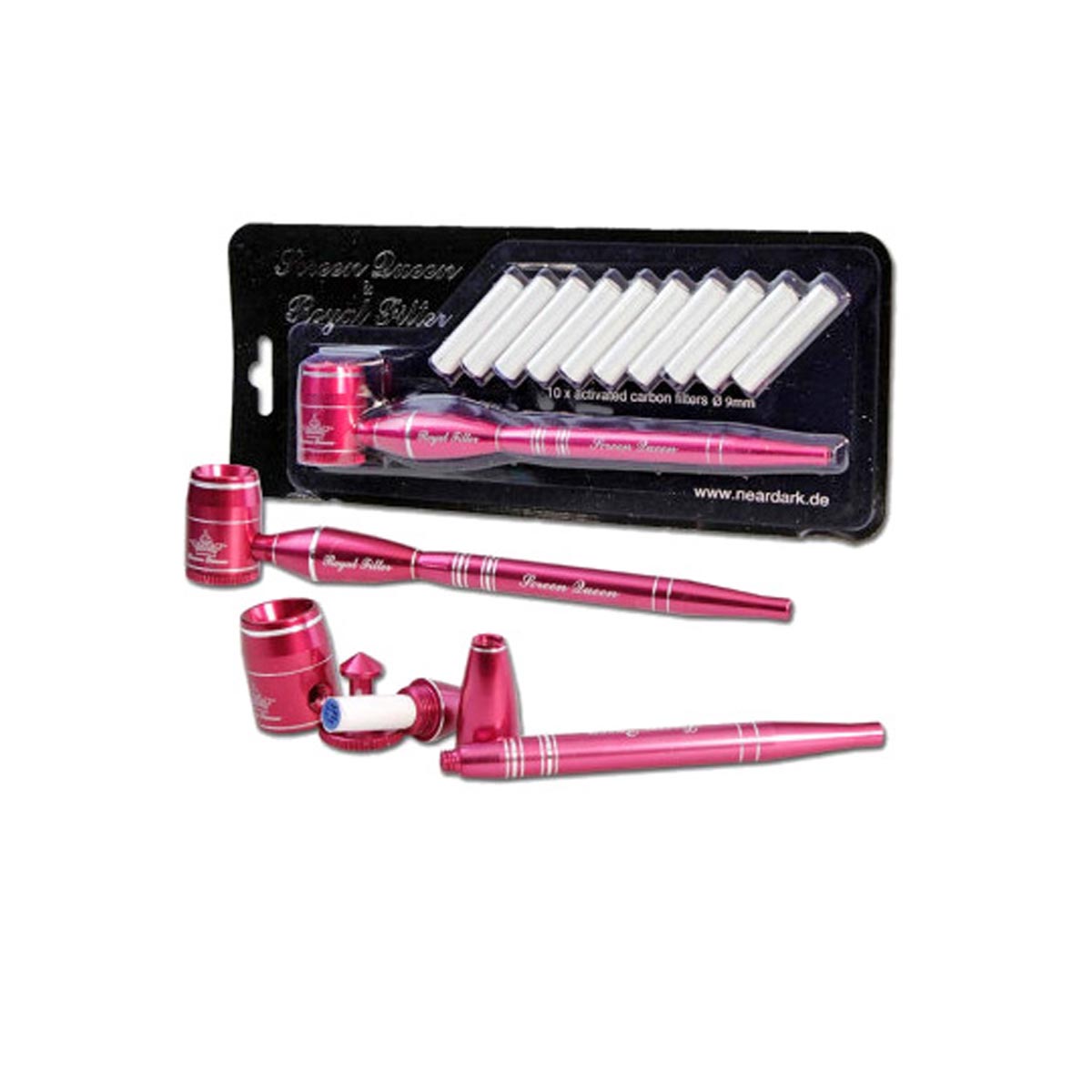 Pipa Screen Queen con adaptador Royal Filter - rojo