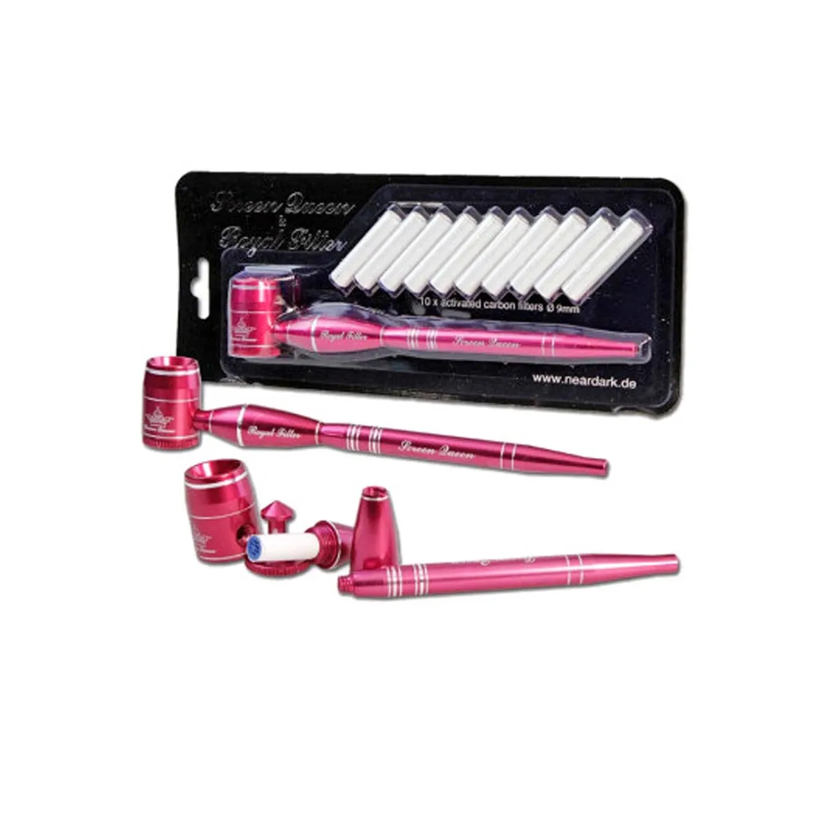Pipa Screen Queen con adaptador Royal Filter - rojo