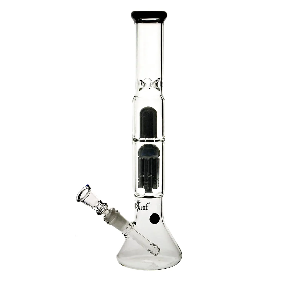 Black Leaf Perkolator Icebong bong para hielo Negro