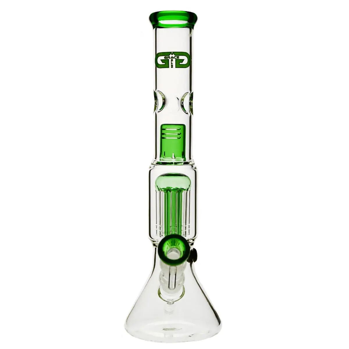Grace bong de cristal "Prurient Green Penny" 35cm