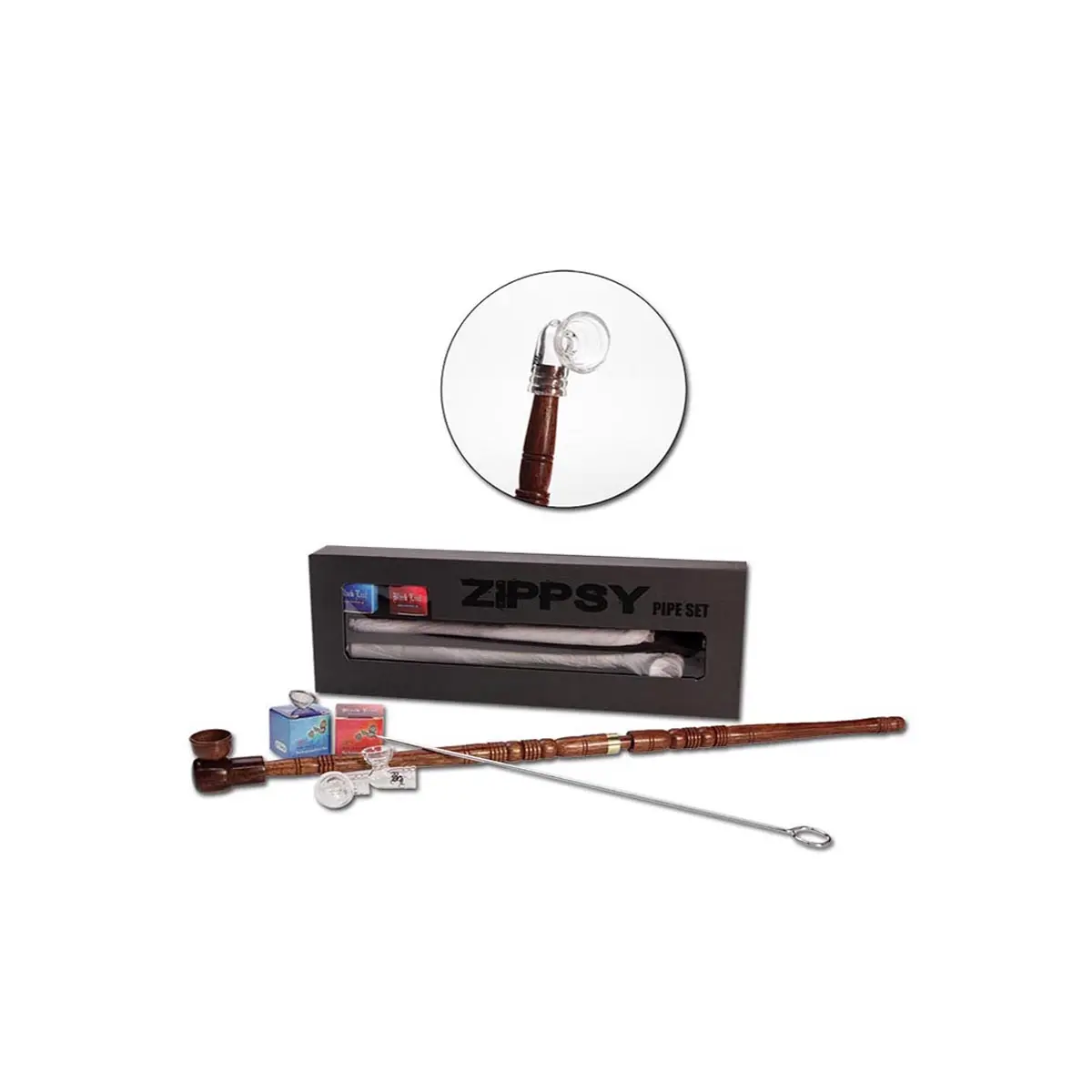 Set de pipa Zippsy de vidrio 41cm