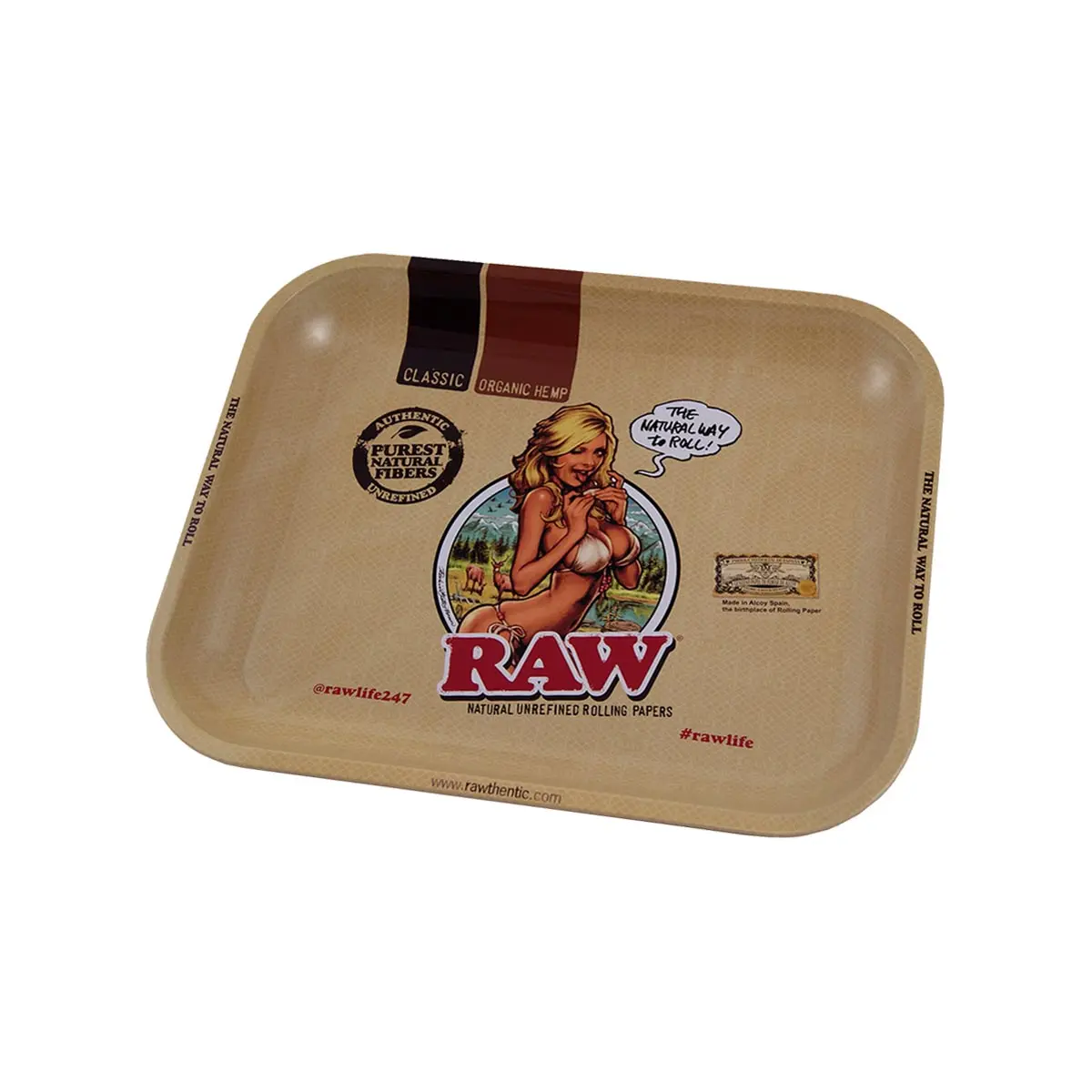 Raw Rolling Tray bandeja de liar Girl Medium