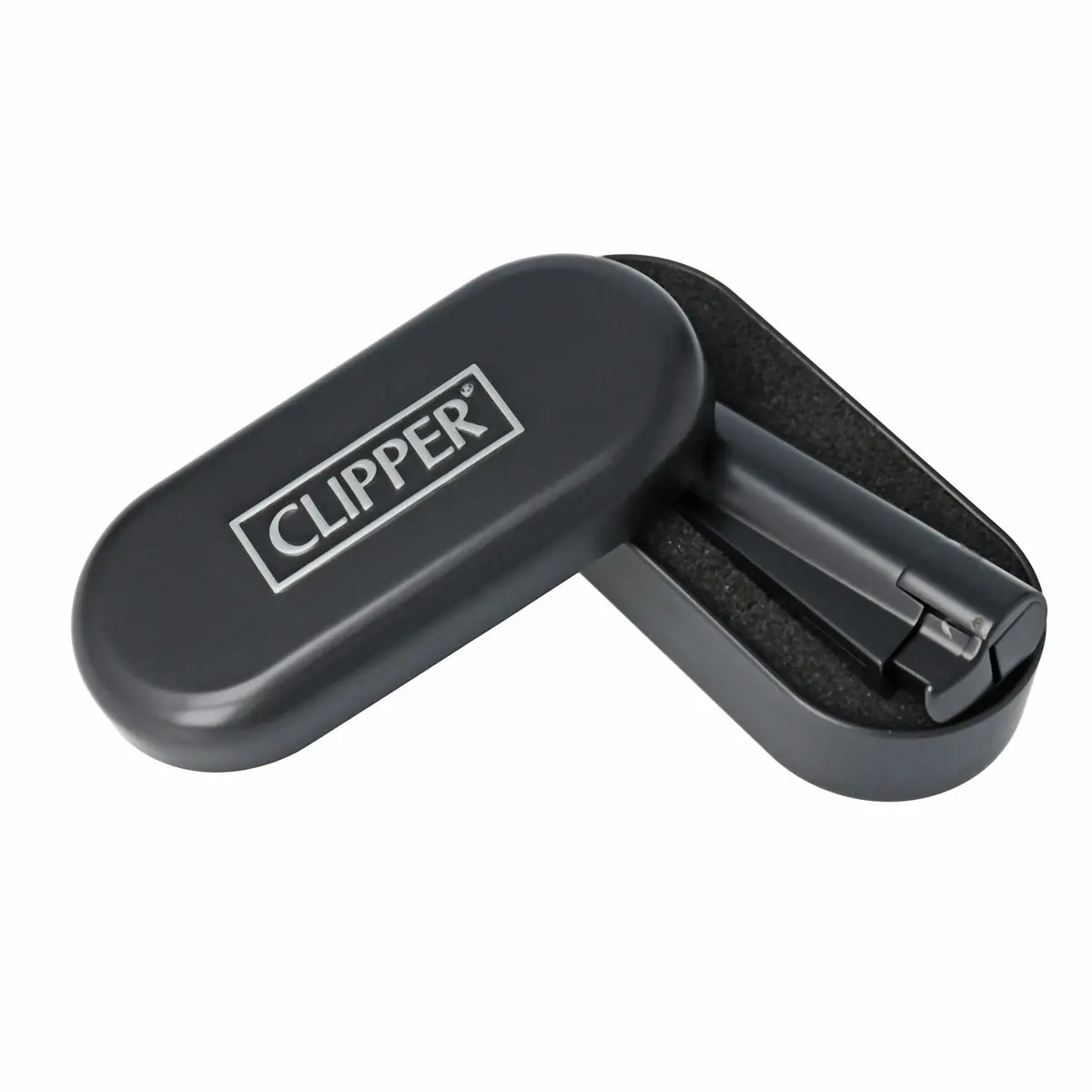 Clipper Jet Flame Metal + Estuche - Negro Mate