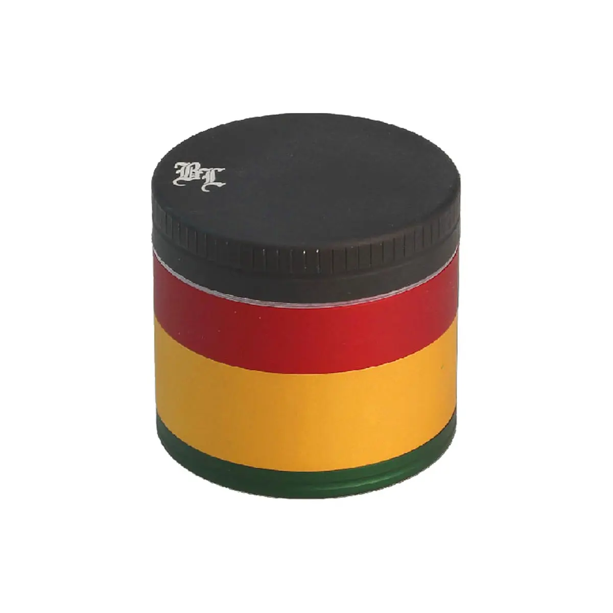Amoladora de aluminio "Black Leaf" 4 partes mate - rasta