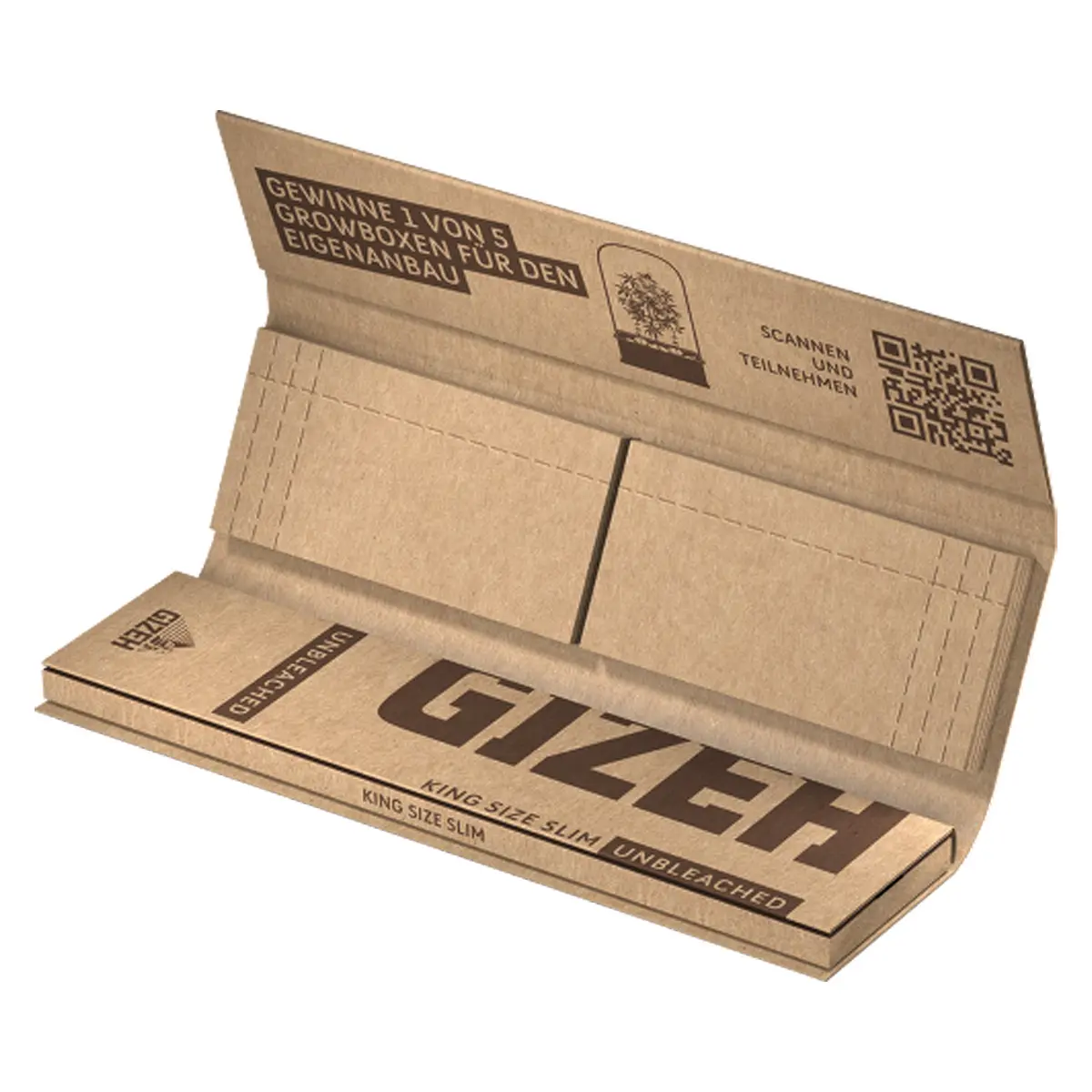 Gizeh Sin Blanquear King Size Slim + Tips