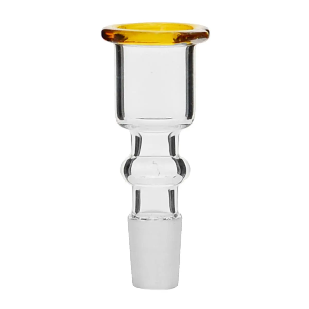 Cazoleta de cristal cilindro con borde amarillo 14.5