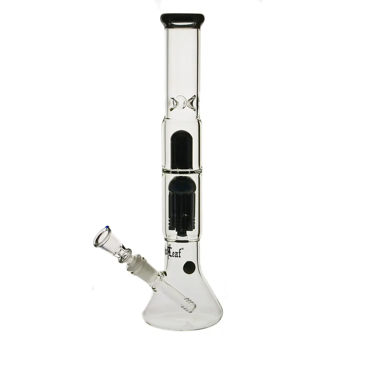 Black Leaf Perkolator Icebong bong para hielo Negro