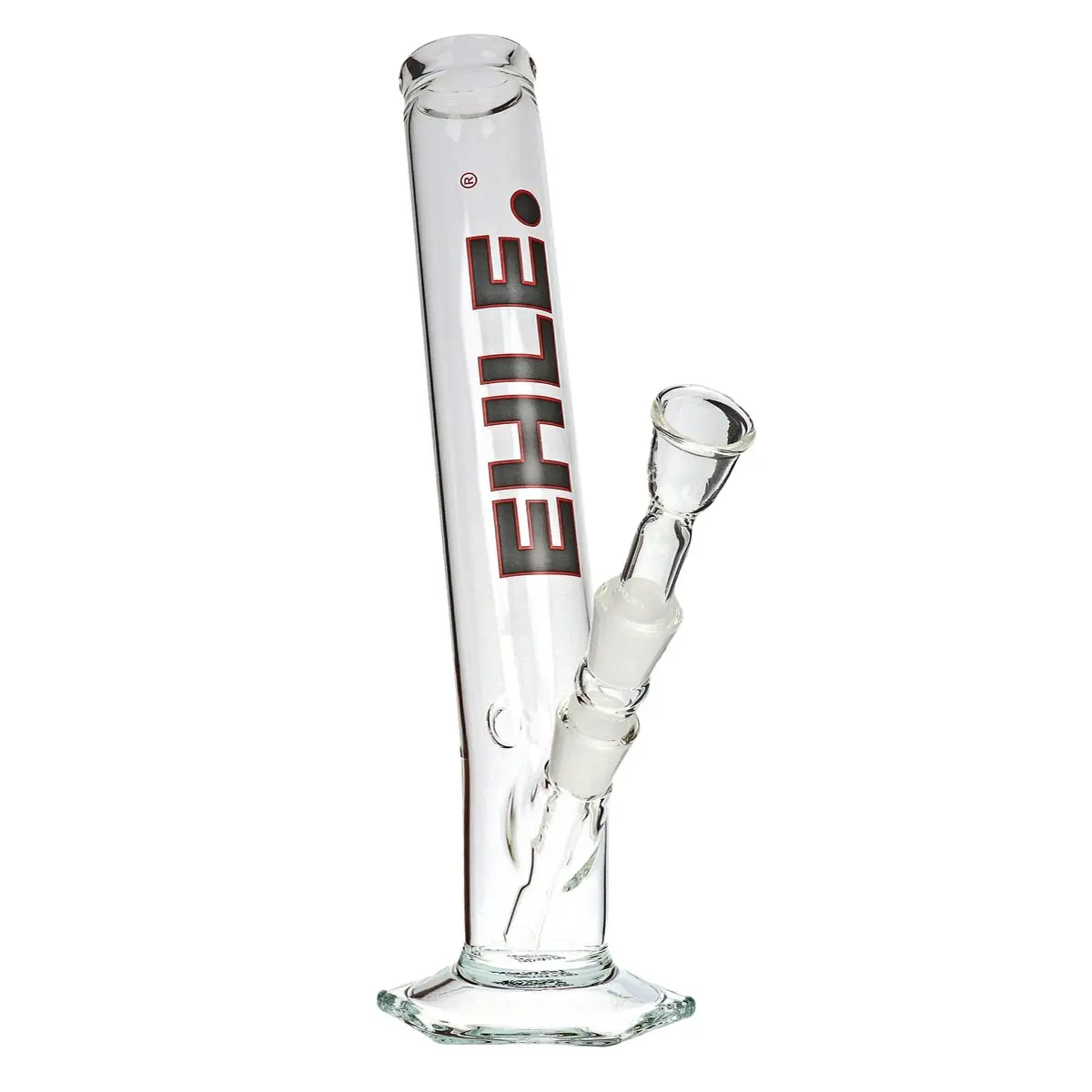 Bong EHLE arqueado - 500ml - 18,8 - negro-rojo