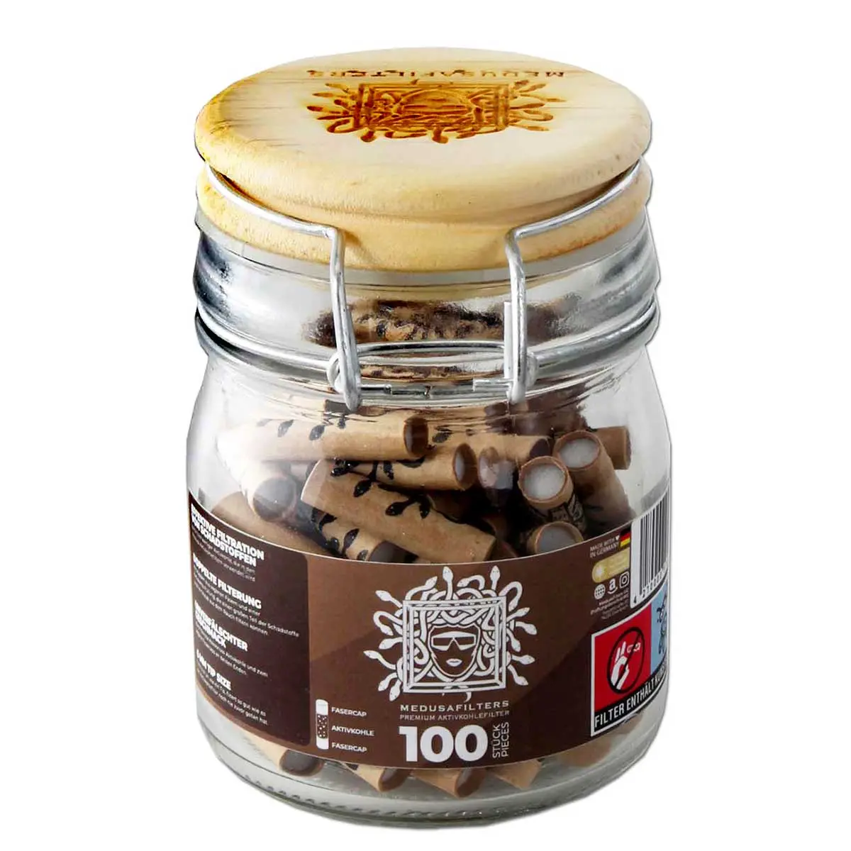 Medusa Filters Filtros de Carbón Activo 6mm 100 Unidades Organic