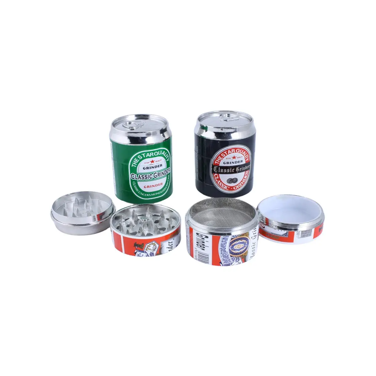 Grinder con tamiz lata de cerveza