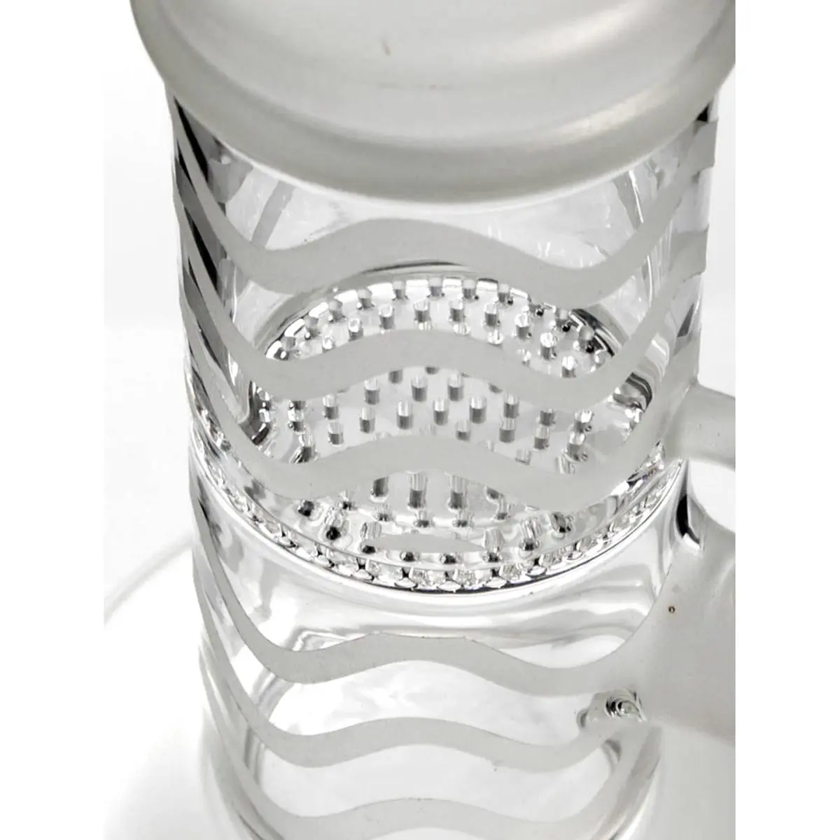 Bong de cristal / Honeycomb 14,5 rosa - brilla en la oscuridad