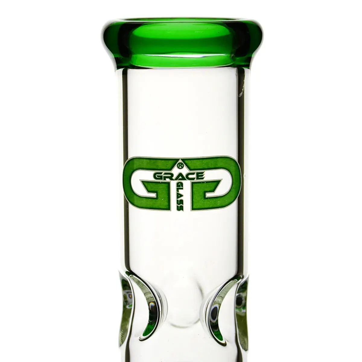 Grace bong de cristal "Prurient Green Penny" 35cm
