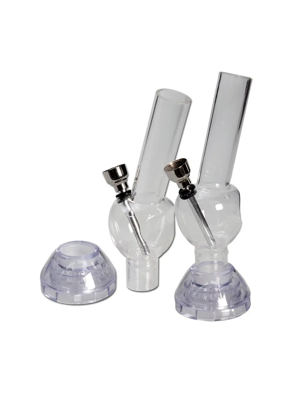 Mini Bong acrílico + molinillo 17cm "Cone"
