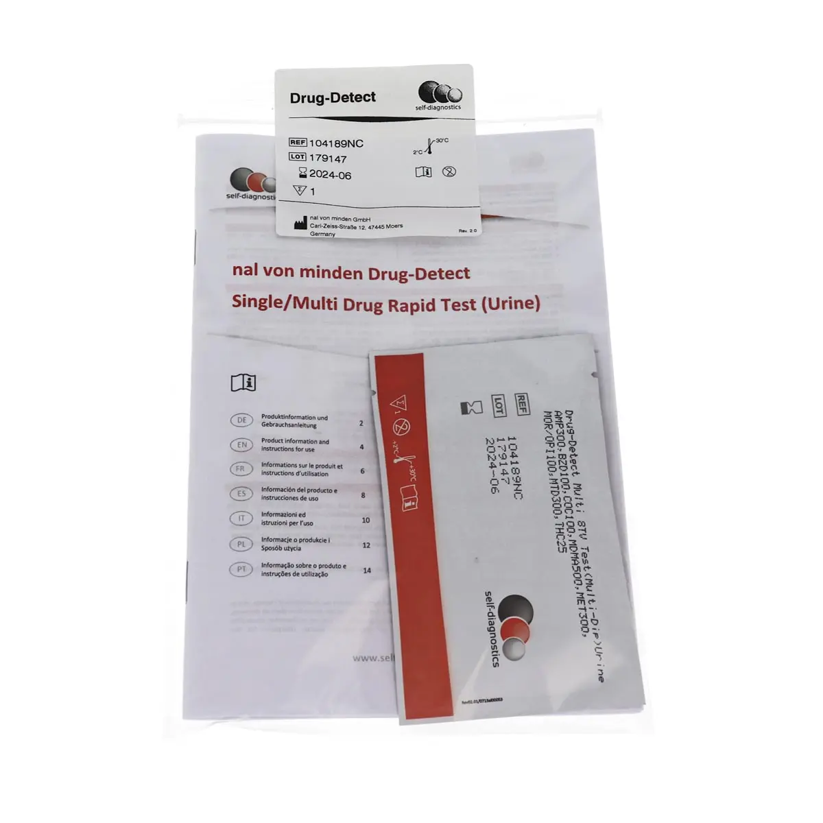 Prueba de drogas Multi-8 Parámetros MPU