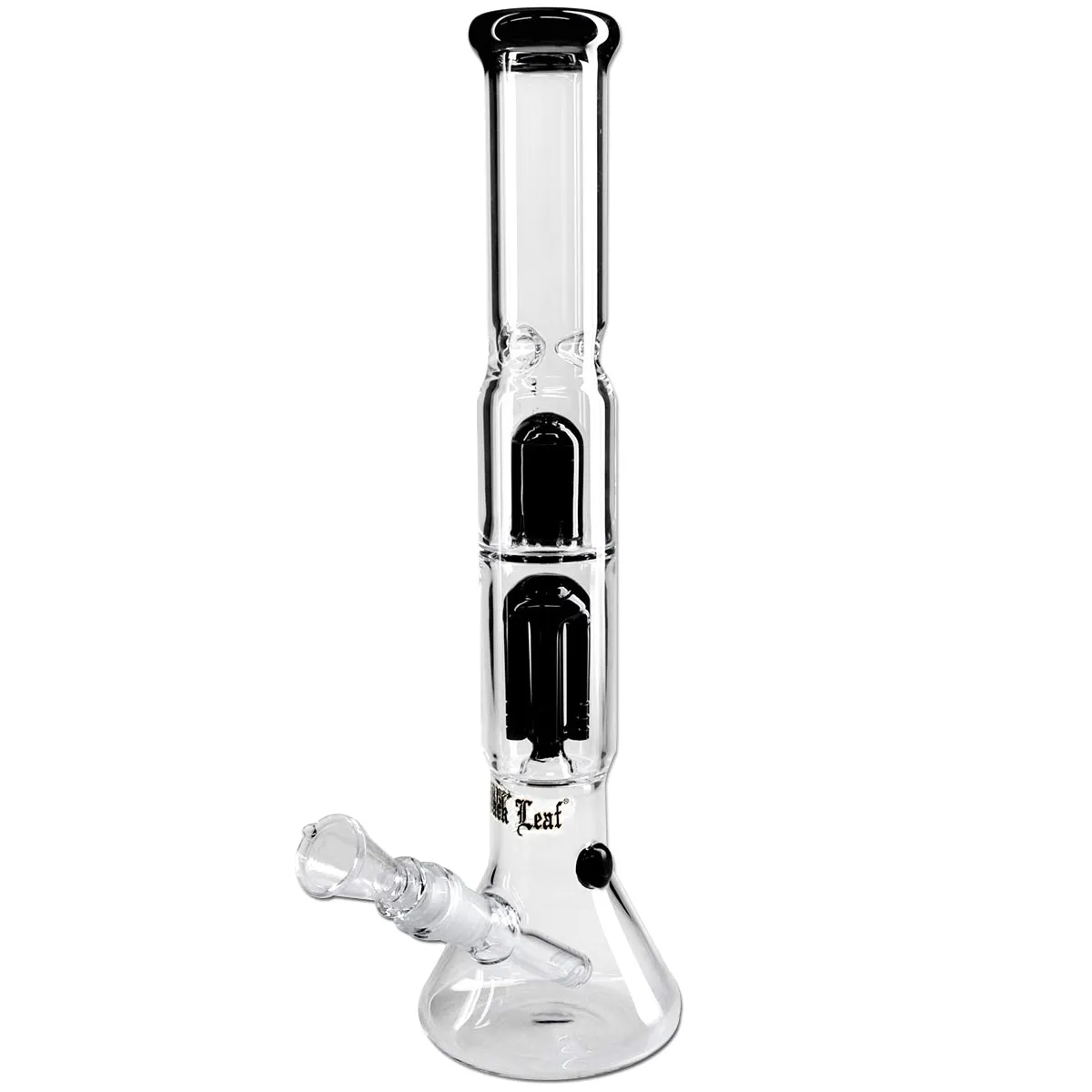 Black Leaf Perkolator Icebong bong para hielo Negro
