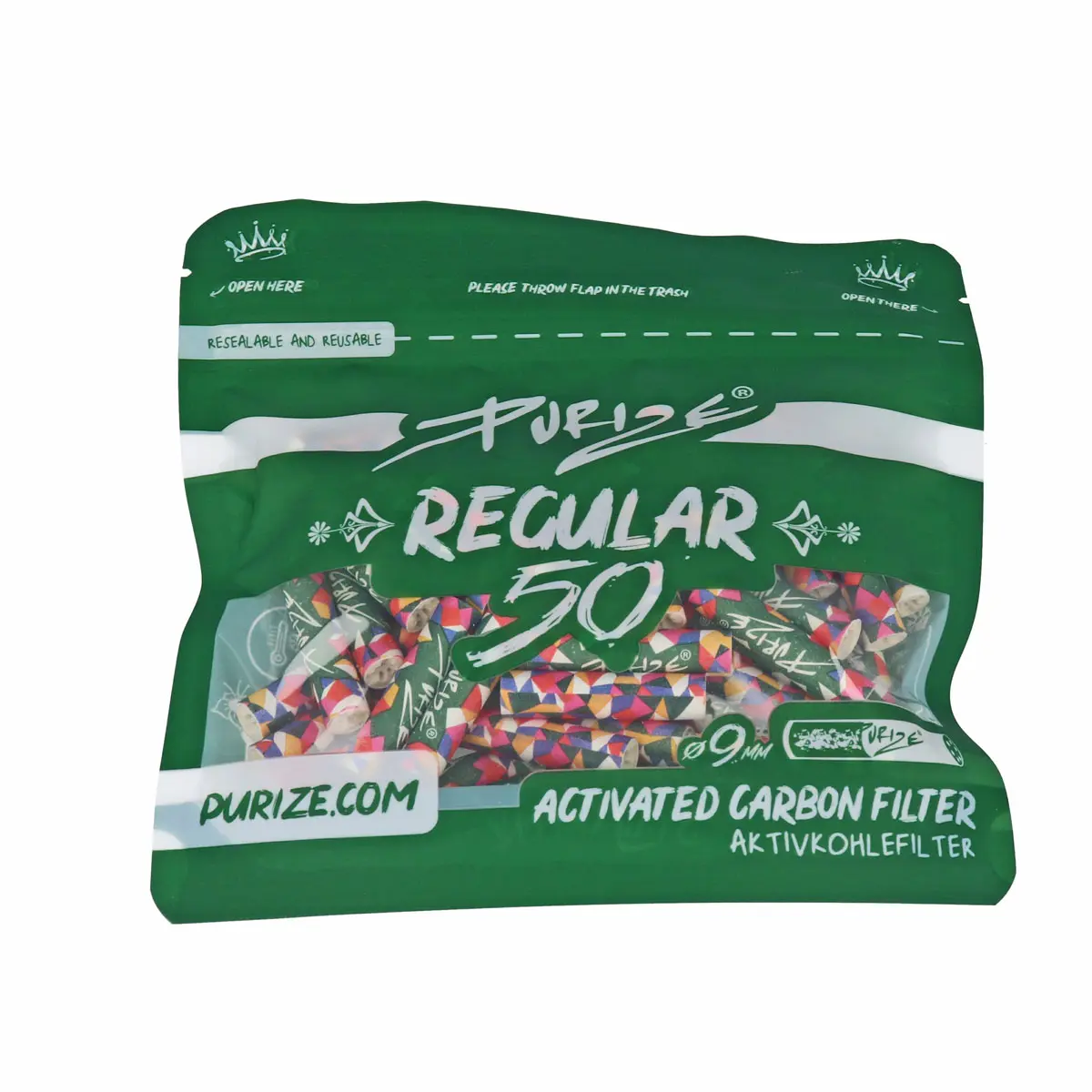 Filtro de carbón activado PURIZE® - Tamaño normal 50er - multicolores