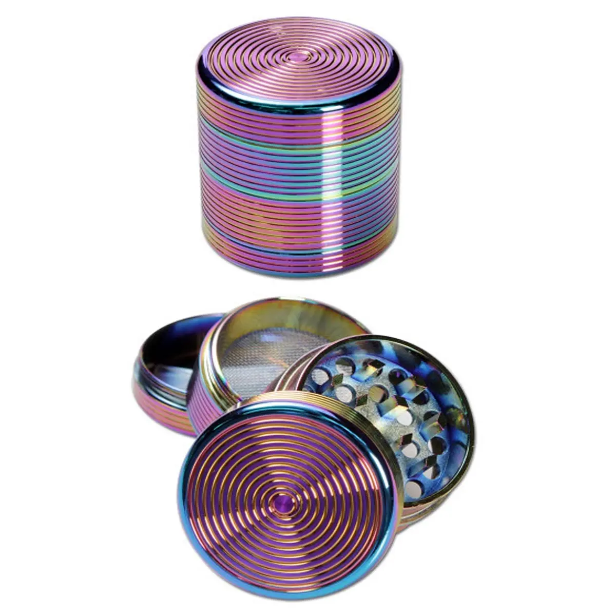 Grinder colores del arcoíris con tamiz de metal 4 pzs.. Ø 40 mm