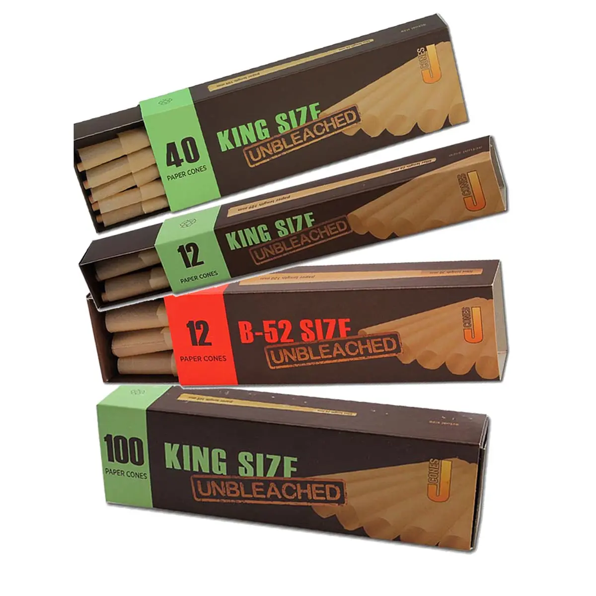 J-Ware Cones pre-liados sin blanquear