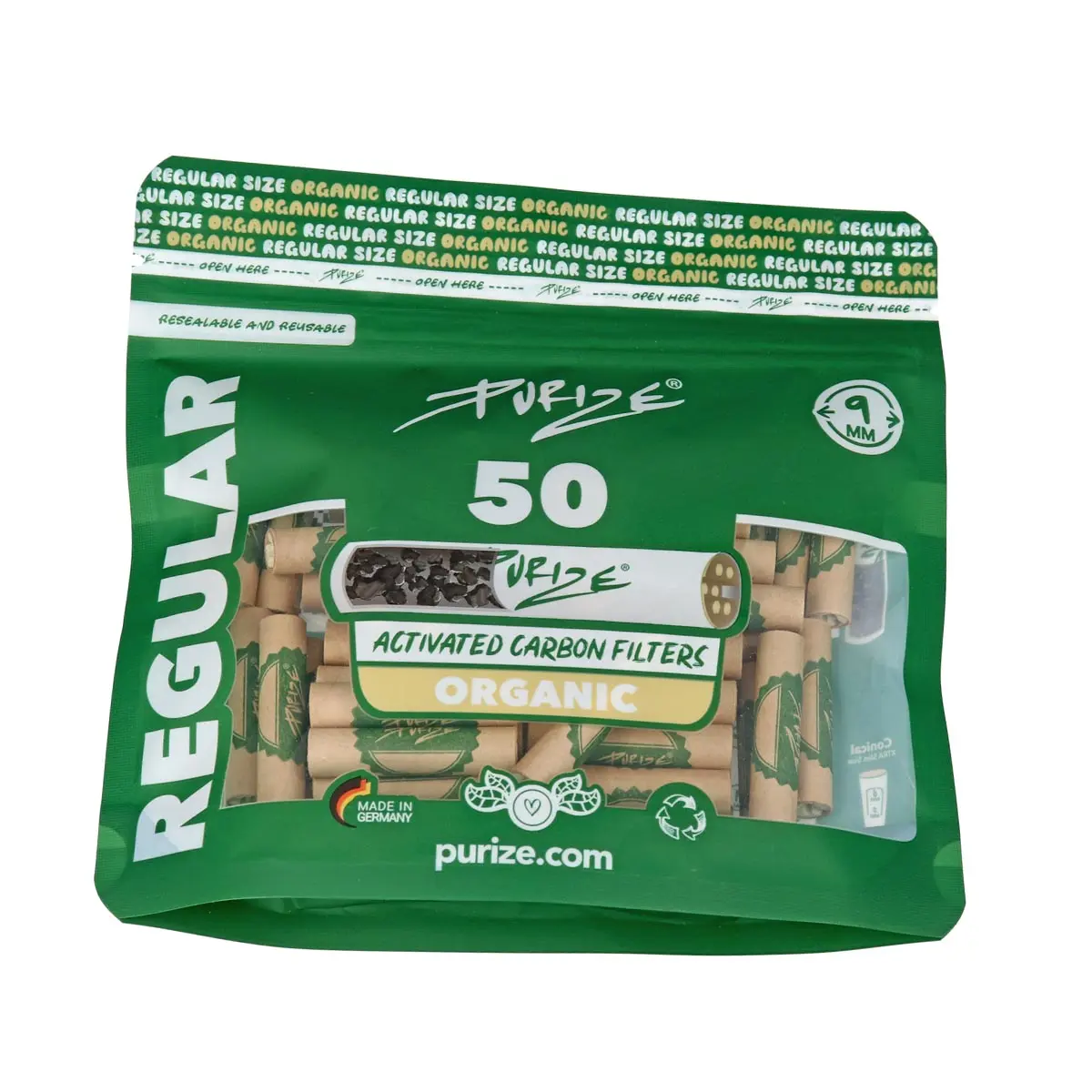 Filtro de carbón activado PURIZE® - Tamaño normal 50er