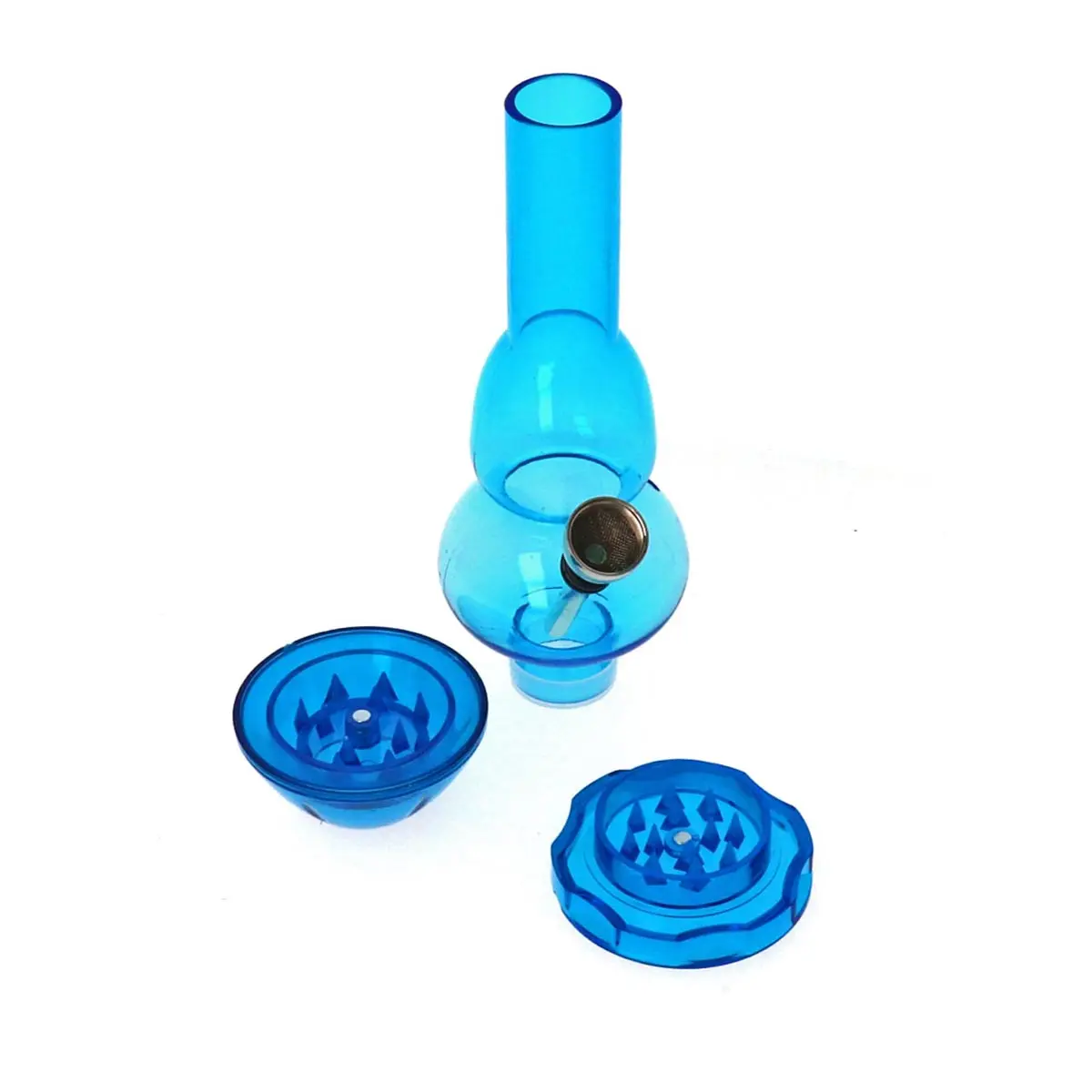 Mini Bong acrílico + molinillo 17cm "Belly"