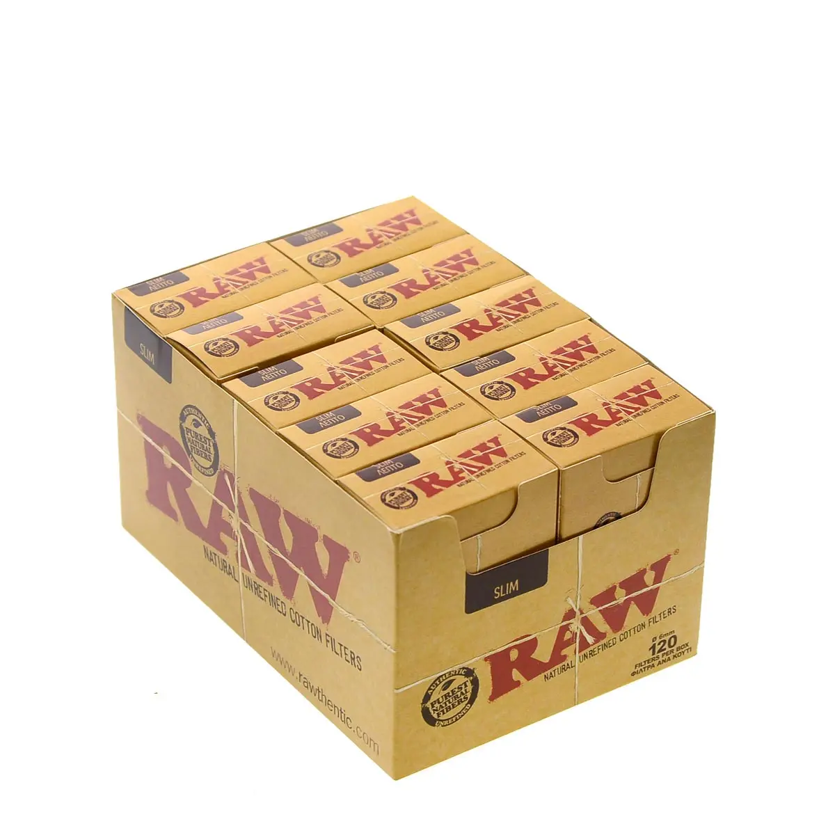 RAW filtros Slim in caja - 10x