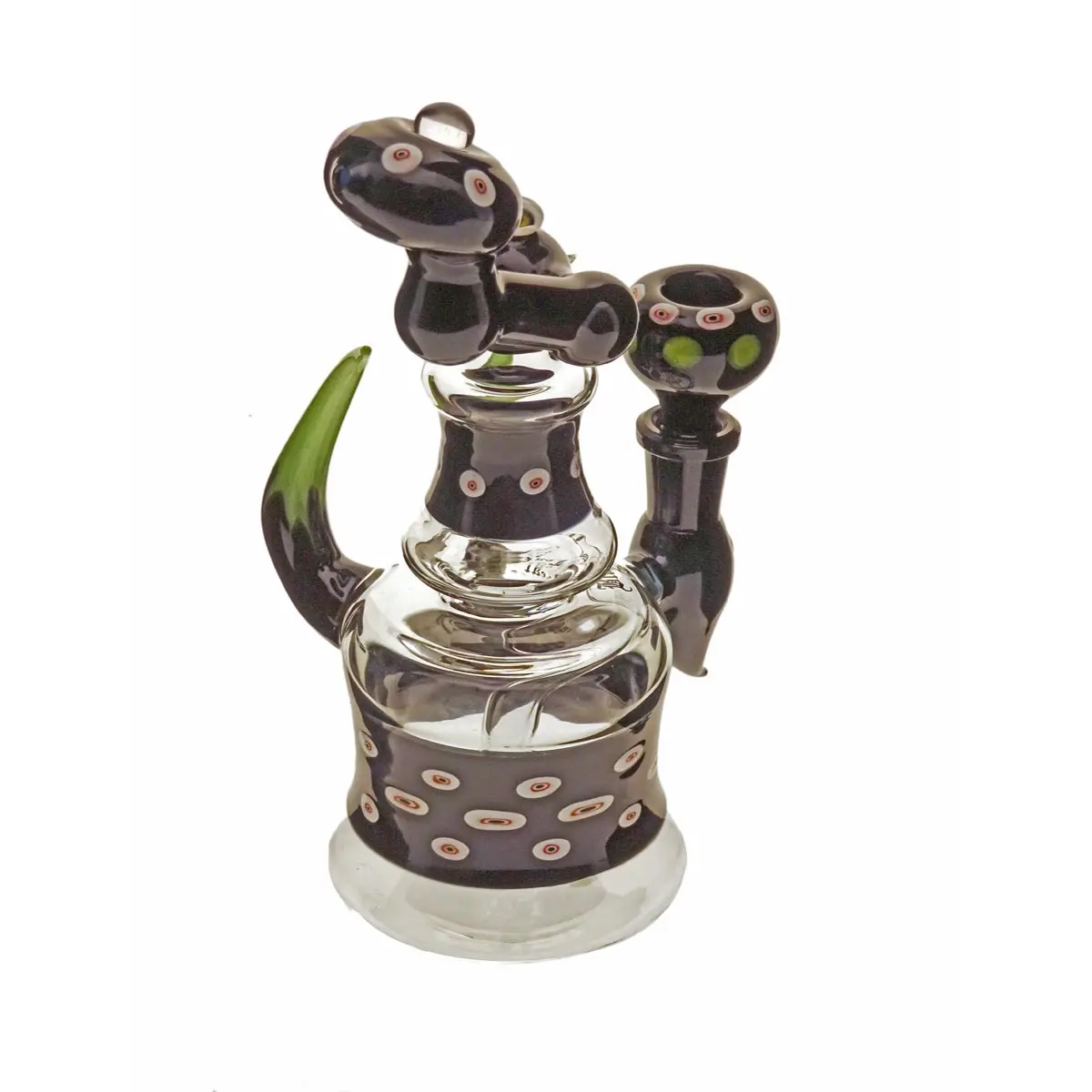 Pipa de vidrio Black Leaf con cuernos 14,5