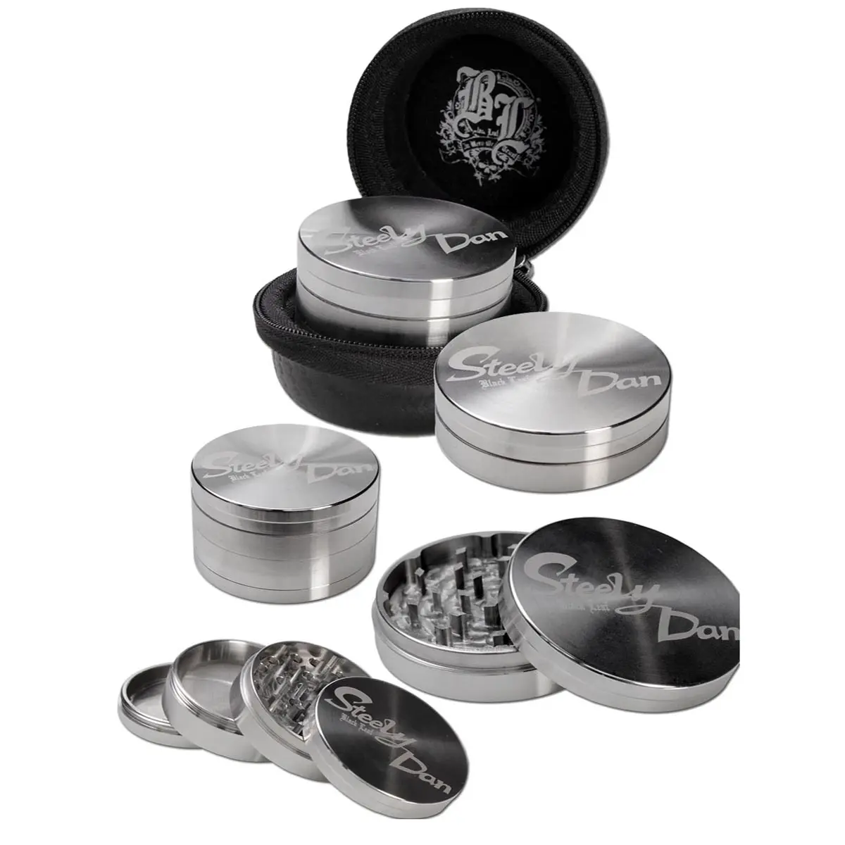 Grinder de acero Steely Dan en bolsa