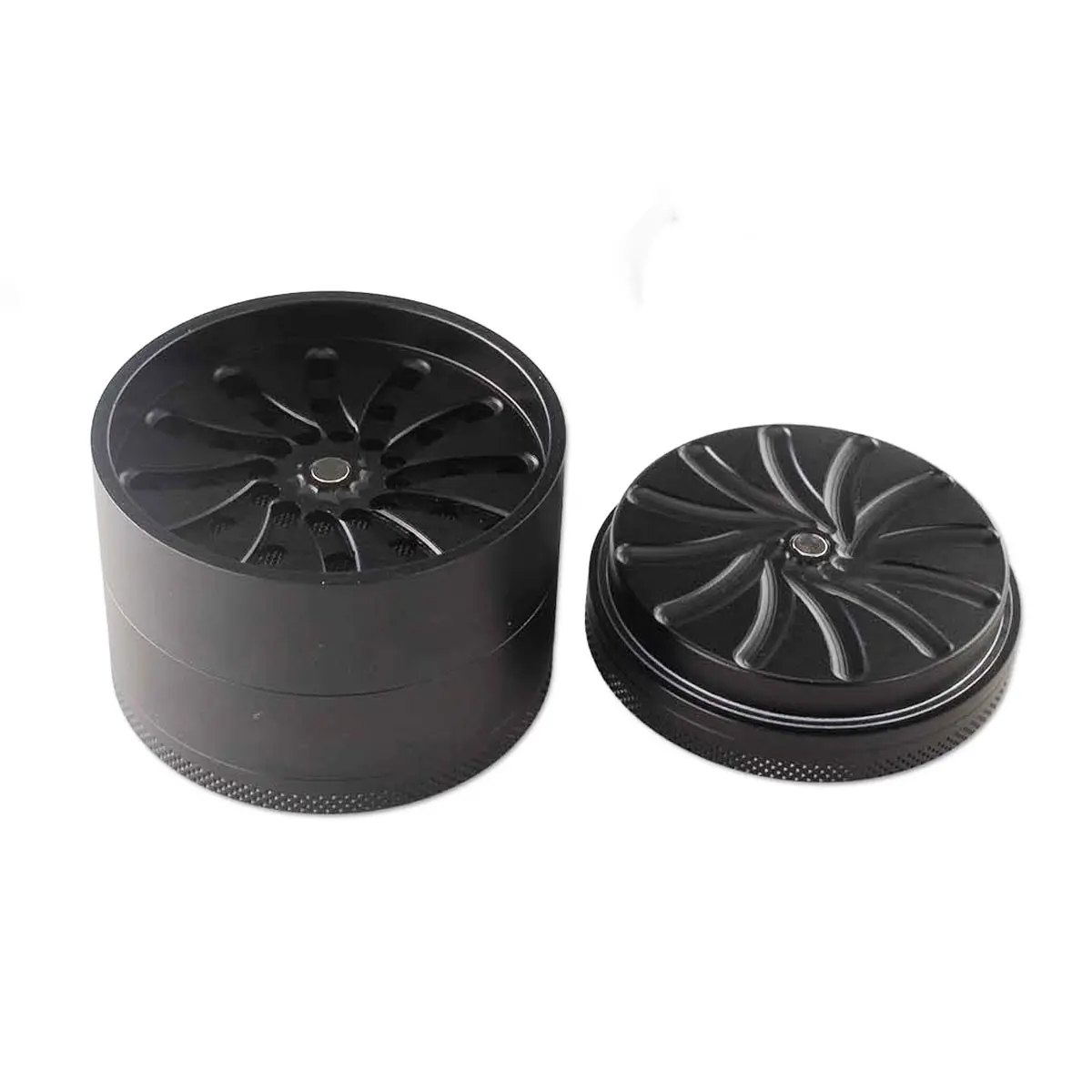 Black Leaf Masher Grinder de Aluminio sin dientes 4 piezas