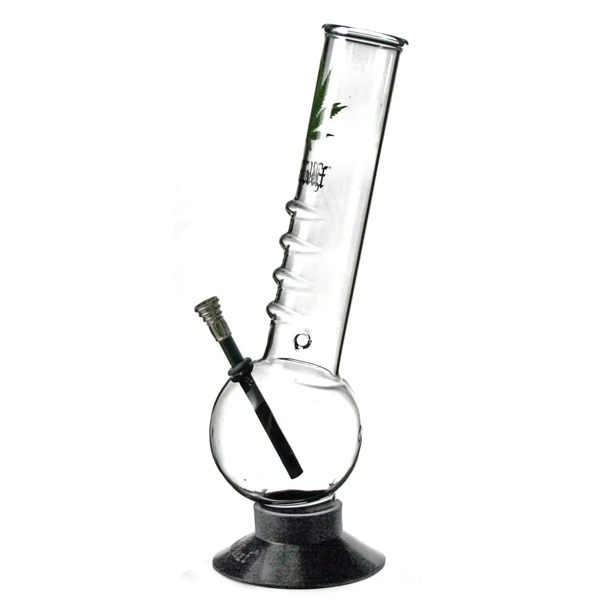 Bong de cristal con tubito de aluminio - 35cm
