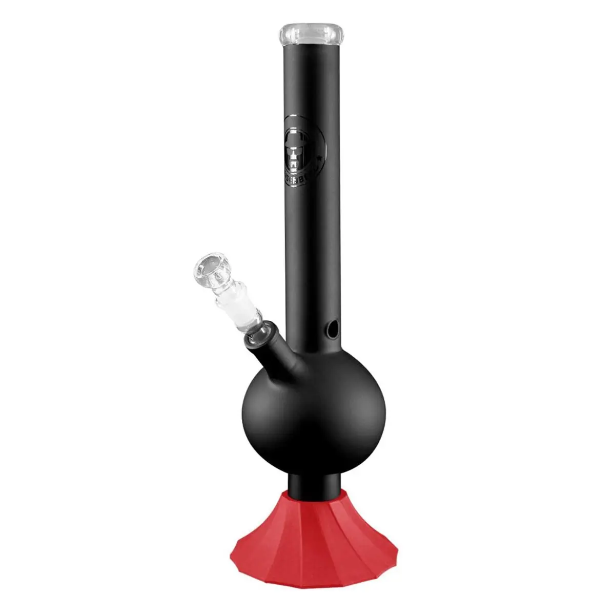 Bong de vidrio Heisenberg con base de silicona 'Black Skyler' 