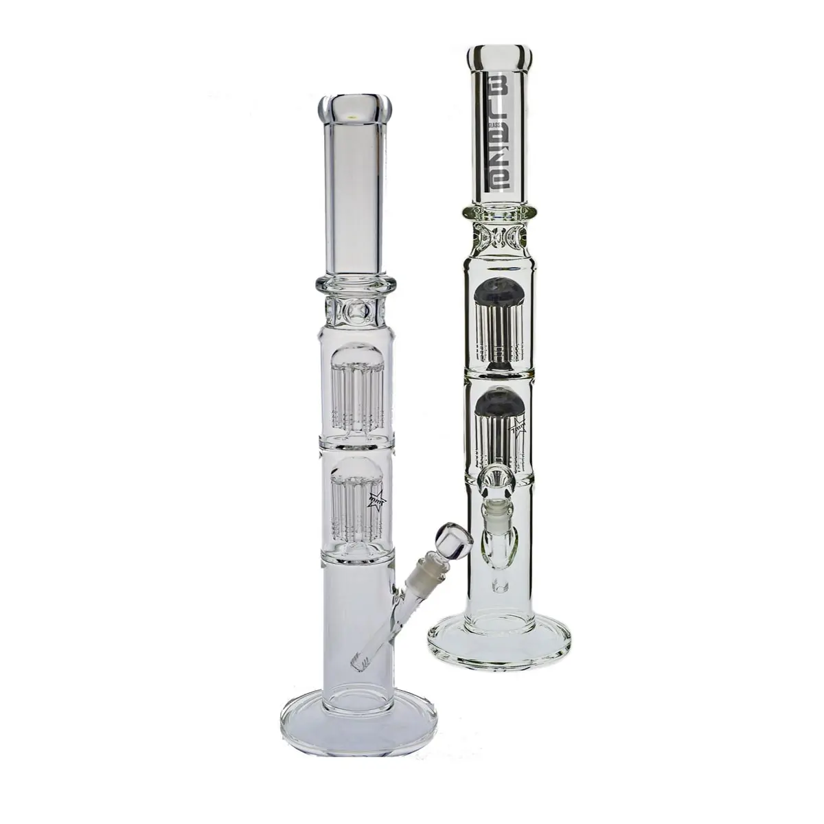 Blaze Glass Tower Bong con doble percolador - 56 cm