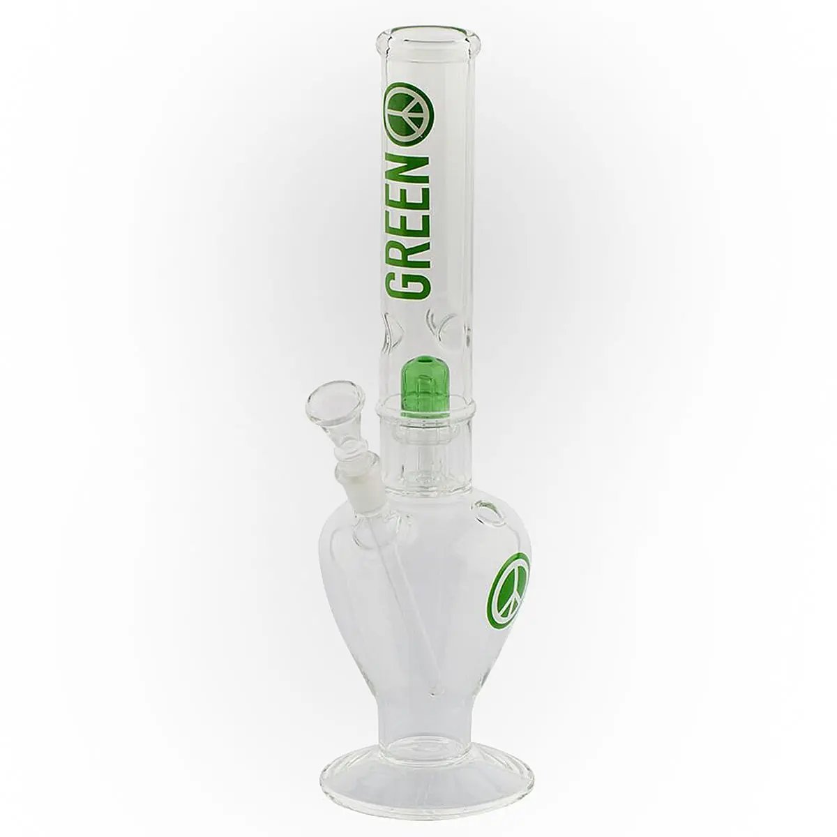 Bong 'Peace' de Greenline con percusor de cúpula de 35 cm.