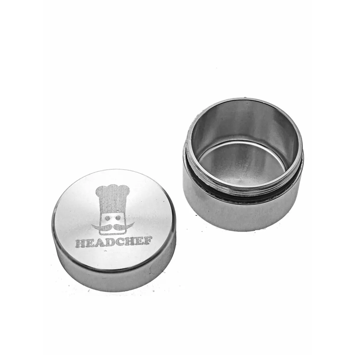 Contenedor metálico Headchef plateado pequeño