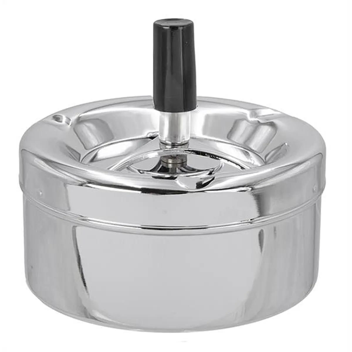 Cenicero giratorio de 10 cm plateado