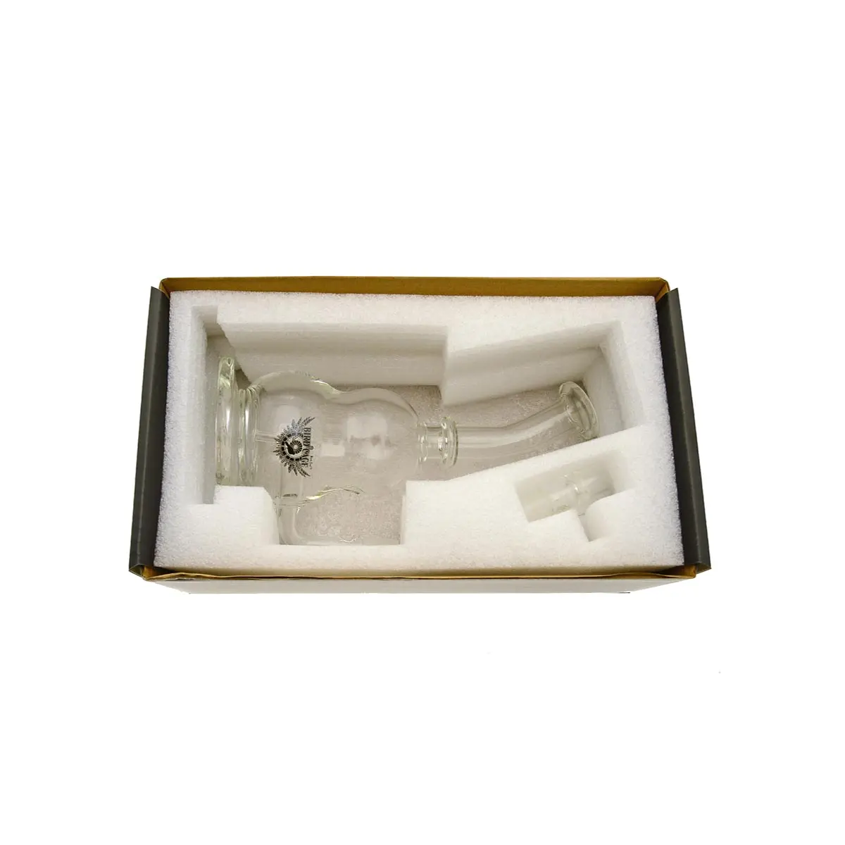 Black Leaf Bird Cage bong de cristal