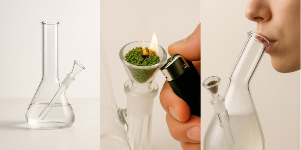 Bong rauchen Schritte