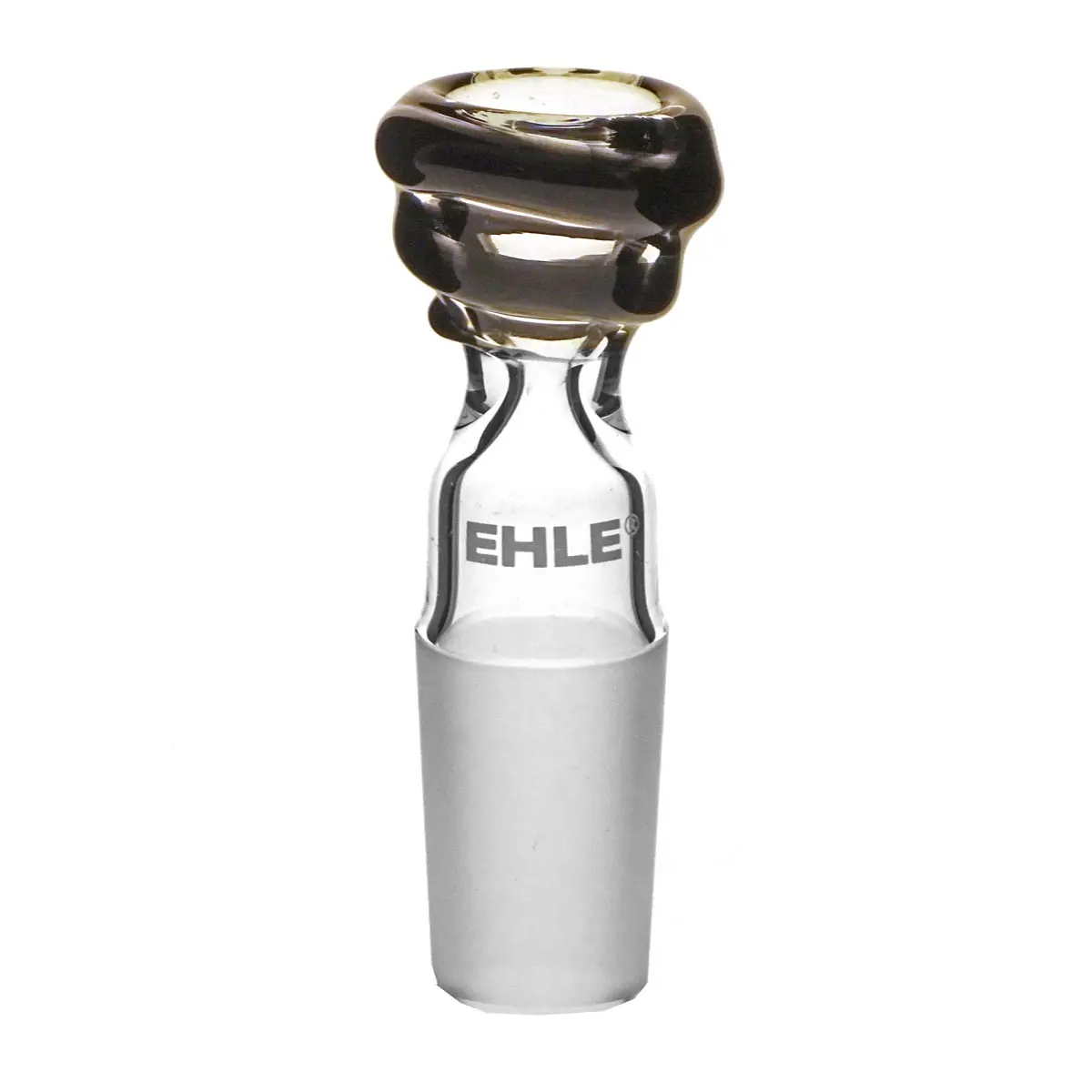 Ehle cazoleta one-hit 18,8 mm con espiral de vidrio coloreado NEGRO