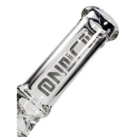 Blaze Glass Tower Bong con doble percolador - 56 cm, clear