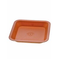 Platillo cuadrado para floreros, terracota, 19 x 19 cm