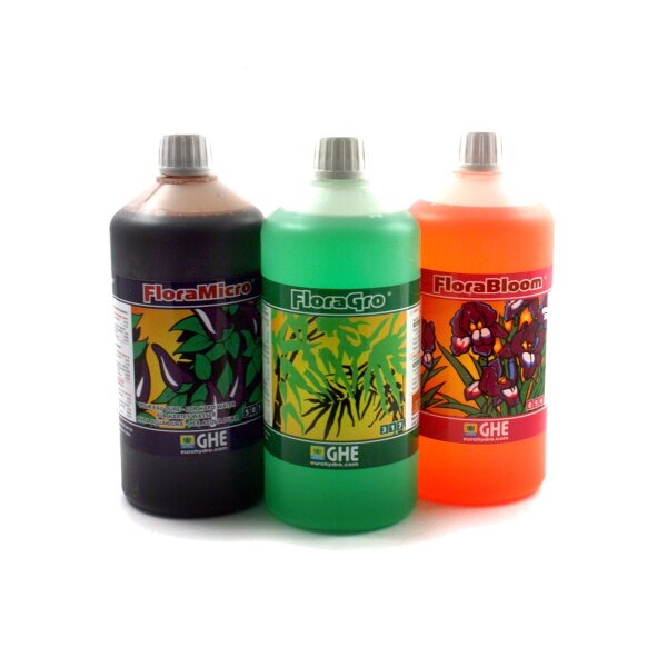 GHE FloraKit, 3 x 1 Liter agua blanda