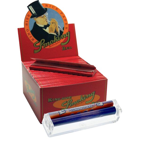 50 Smoking King Size papel de fumar + liadora RED