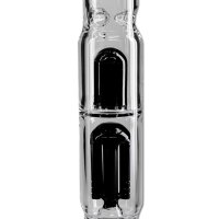 Black Leaf Perkolator Icebong bong para hielo Negro